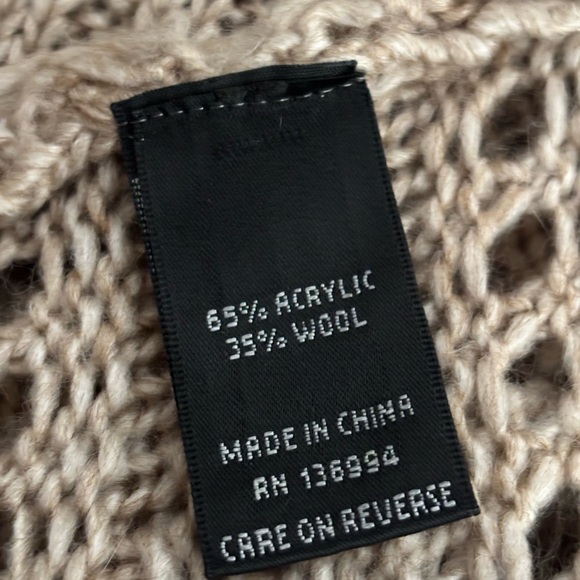 Slonl- Fringe Shaw collar cardigan size S - Picture 6 of 6